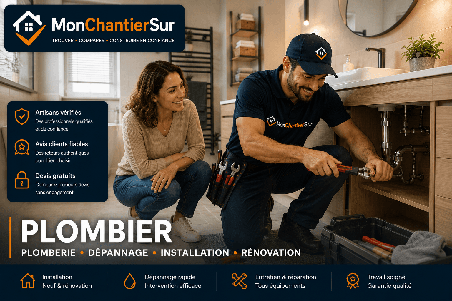 Chantier Plombier / plomberie / sanitaire