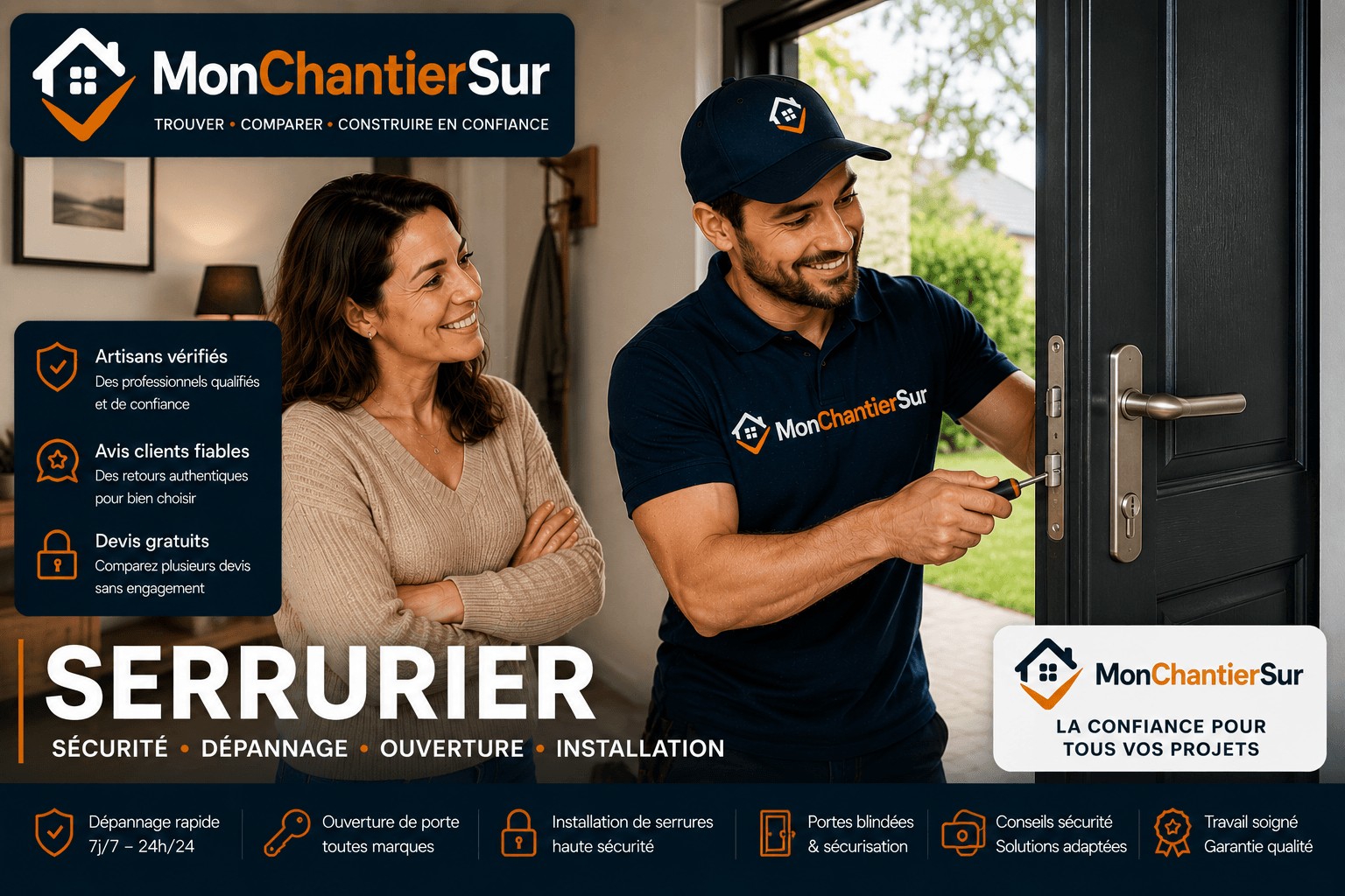 Chantier Serrurier / sécurité / dépannage